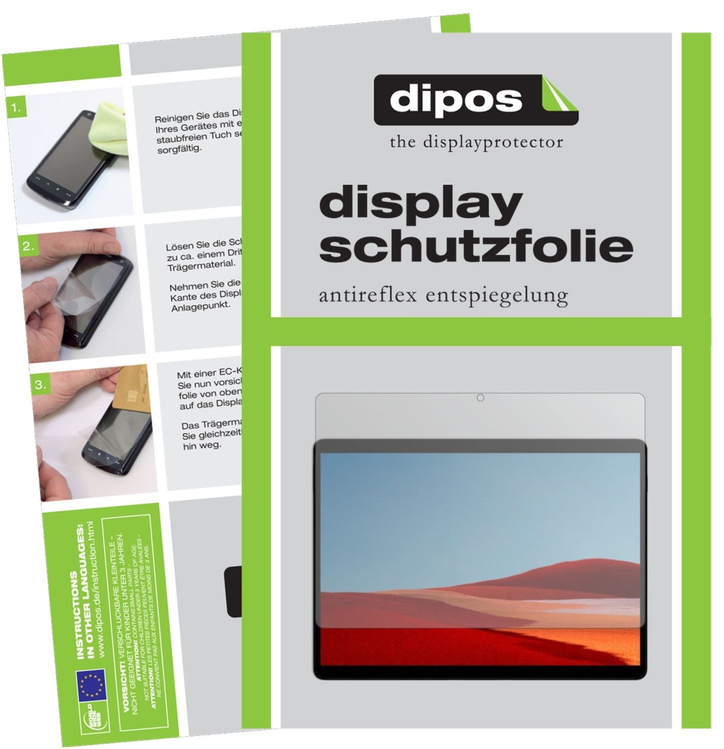 2x Schutzfolie matt für Microsoft Surface Pro X Di (1)