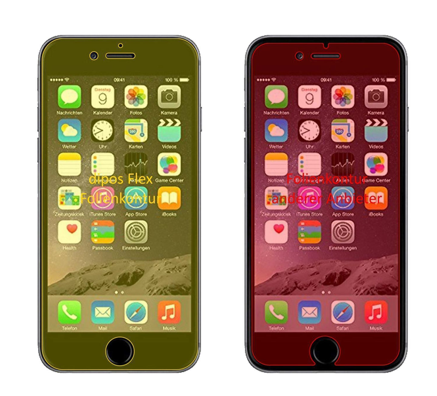 3x 3D Full Cover Schutzfolie für Apple iPhone 6 /  (2)