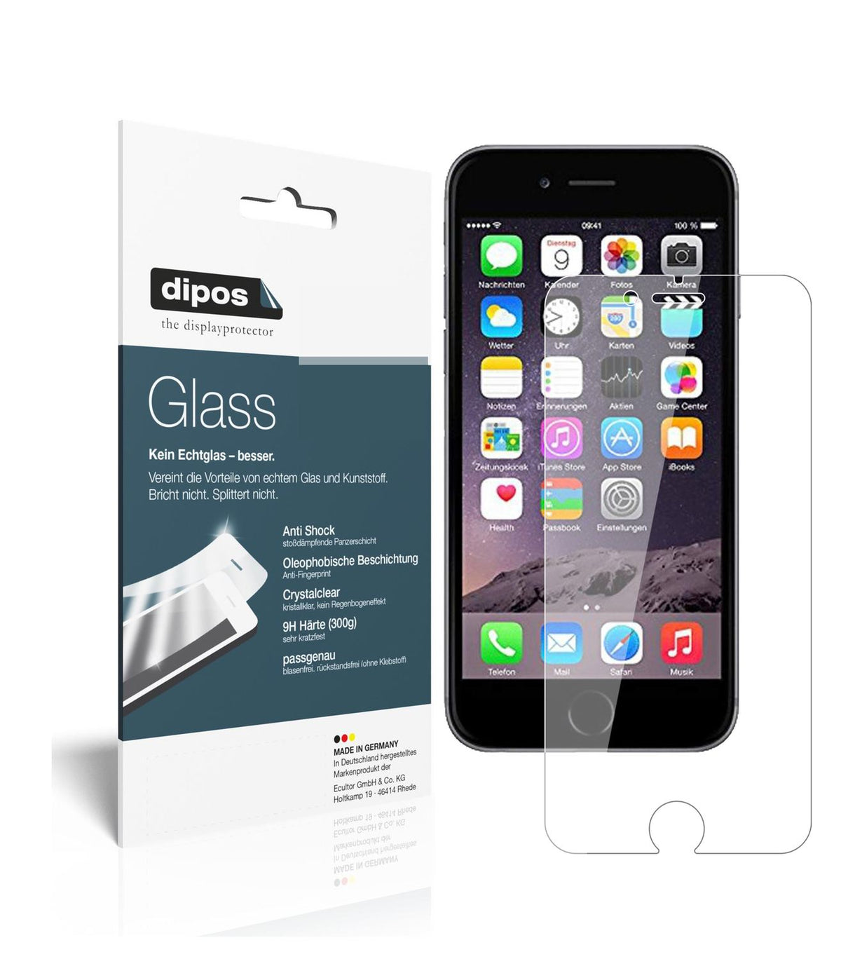 2x 9H Schutzfolie für Apple iPhone 6 / 6S / 7 Panz (1)