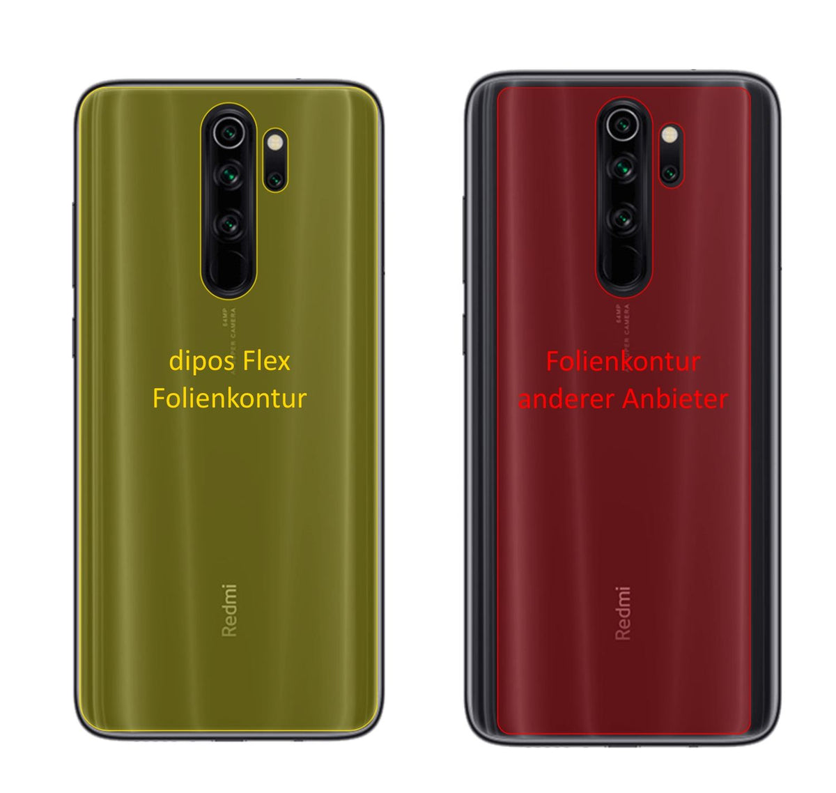 3x 3D Full Cover Schutzfolie für Xiaomi Redmi Note (2)