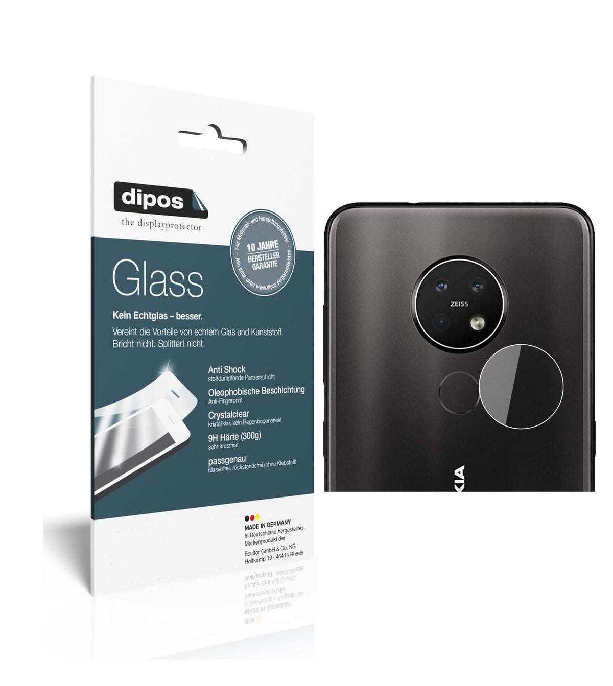 1x 9H Schutzfolie für Nokia 7.2 Kameralinse Panzer (1)