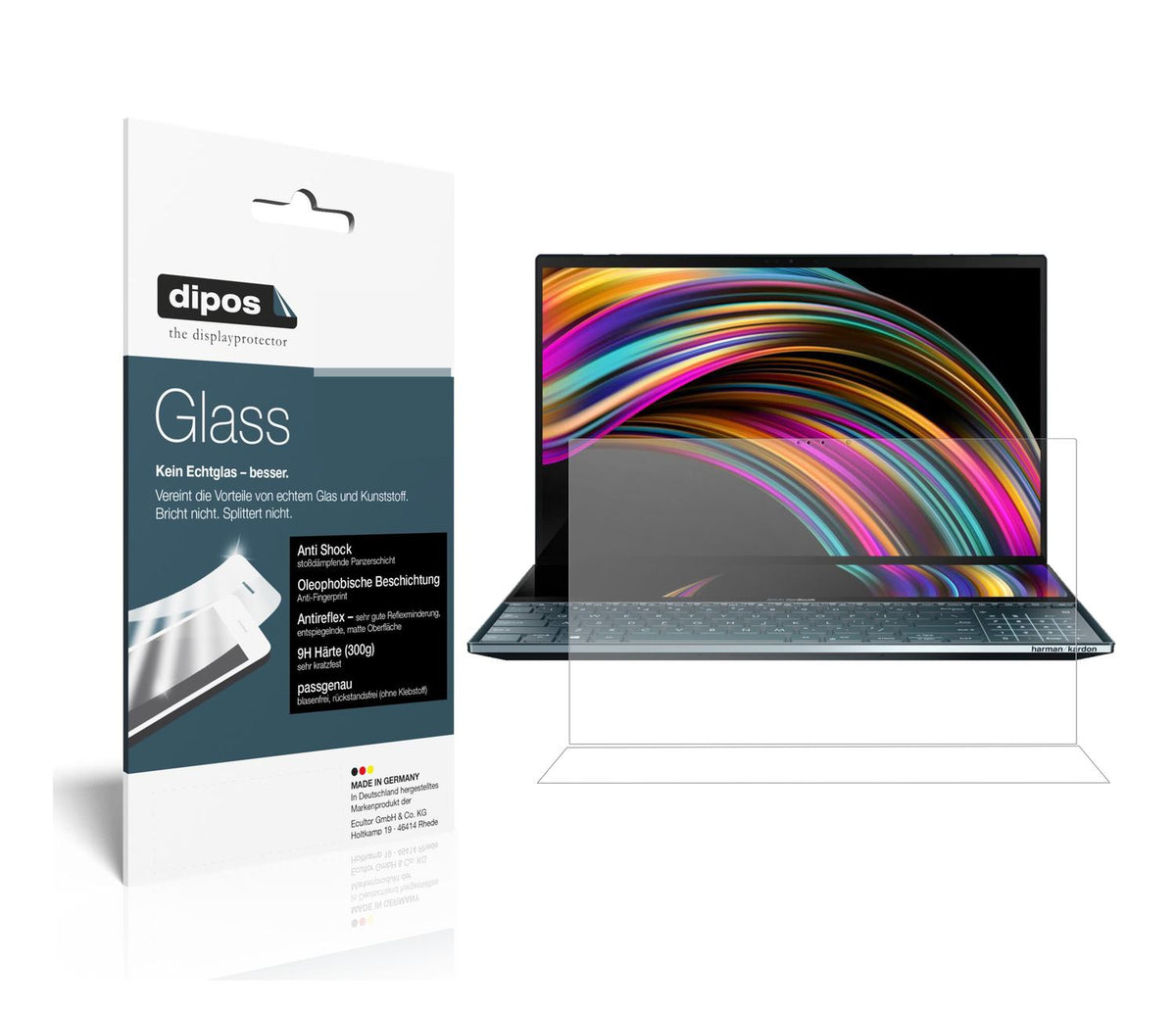 2x 9H Schutzfolie matt für Asus ZenBook Pro Duo Pa (1)