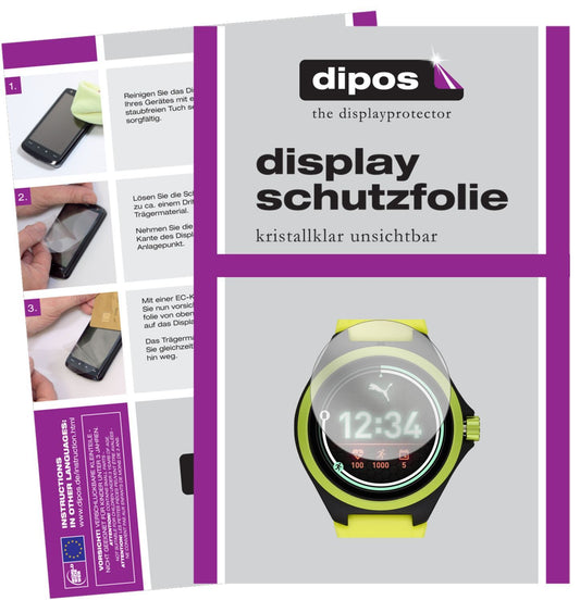 2x Schutzfolie klar für Puma Gen 4 Heart Rate Smar (1)