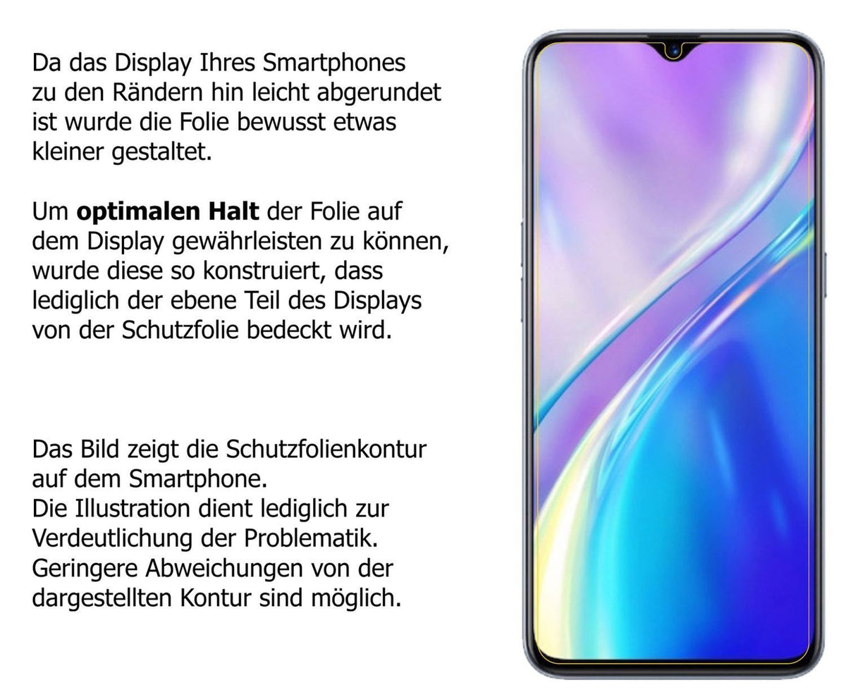 4x Schutzfolie matt für Oppo Realme XT Display-Sch (6)