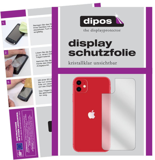 4x Schutzfolie klar für Apple iPhone 11 Rückseite  (1)