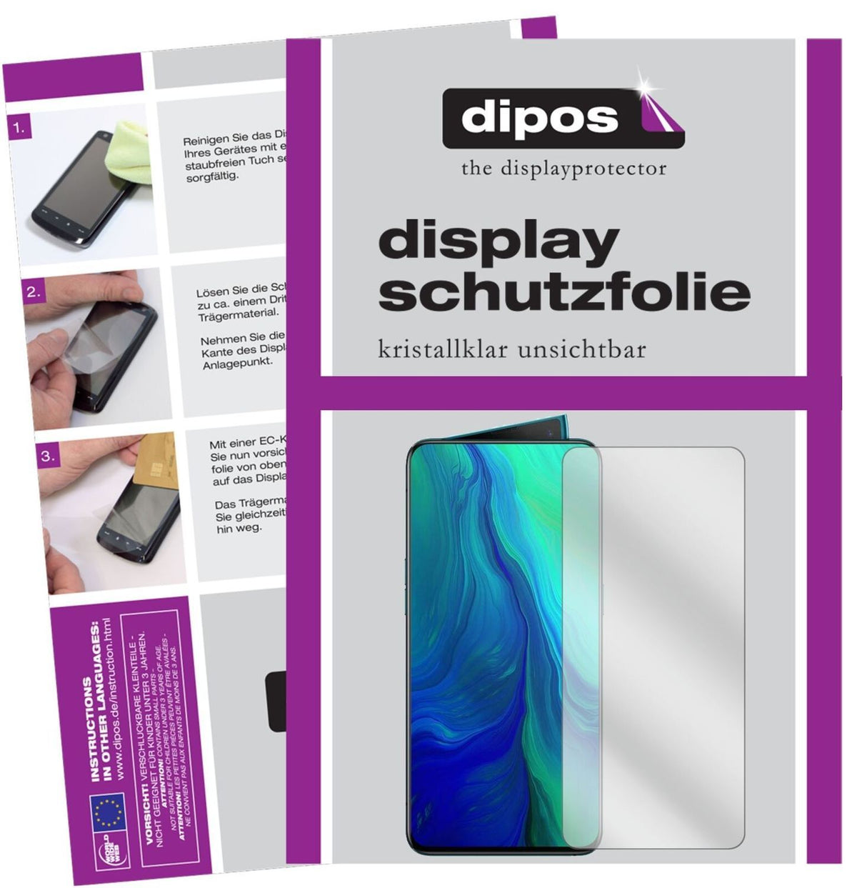 5x Schutzfolie klar für Oppo Reno 10X Zoom Display (1)