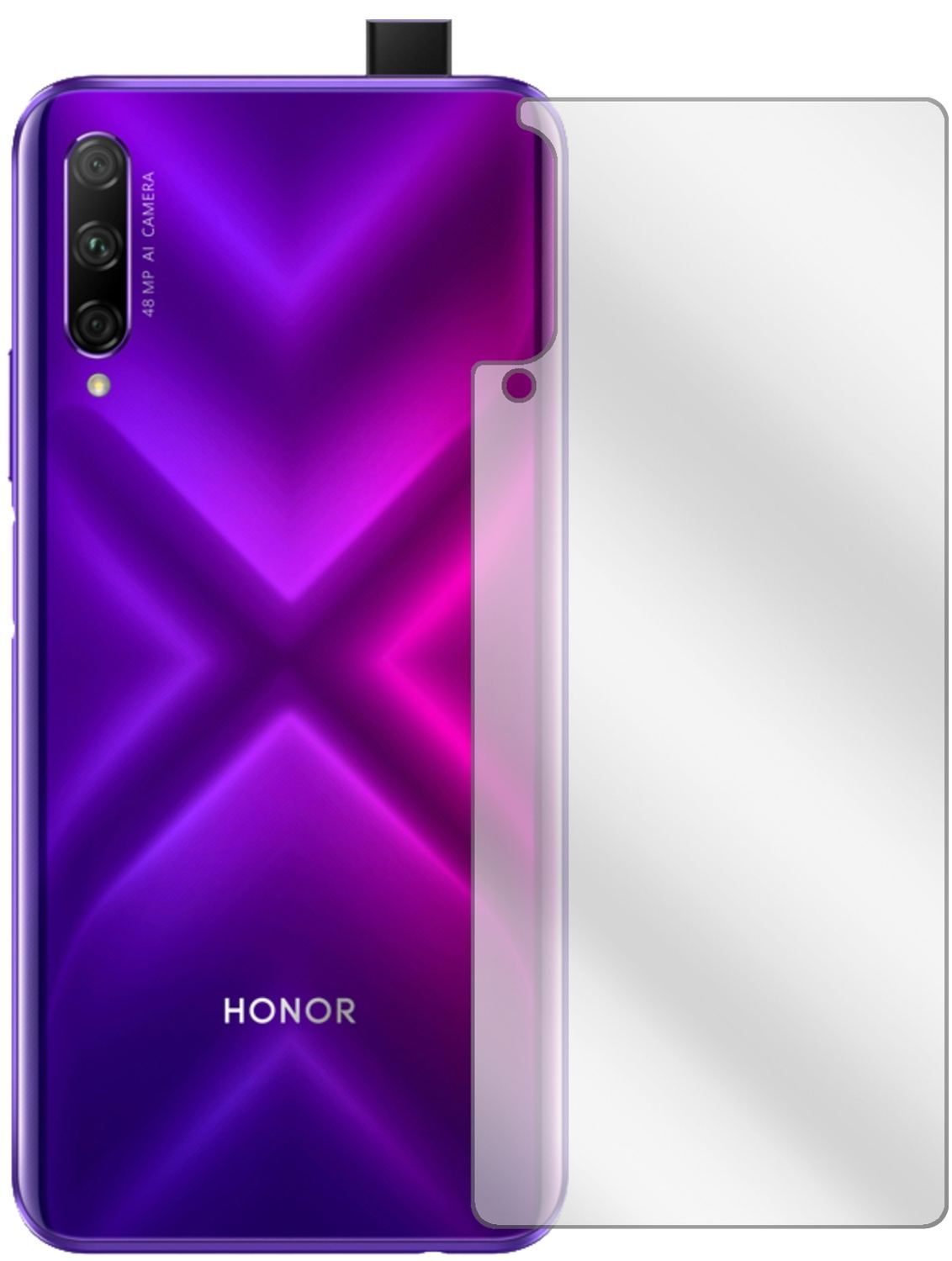 5x Schutzfolie klar für Honor 9X Pro Rückseite Dis (2)
