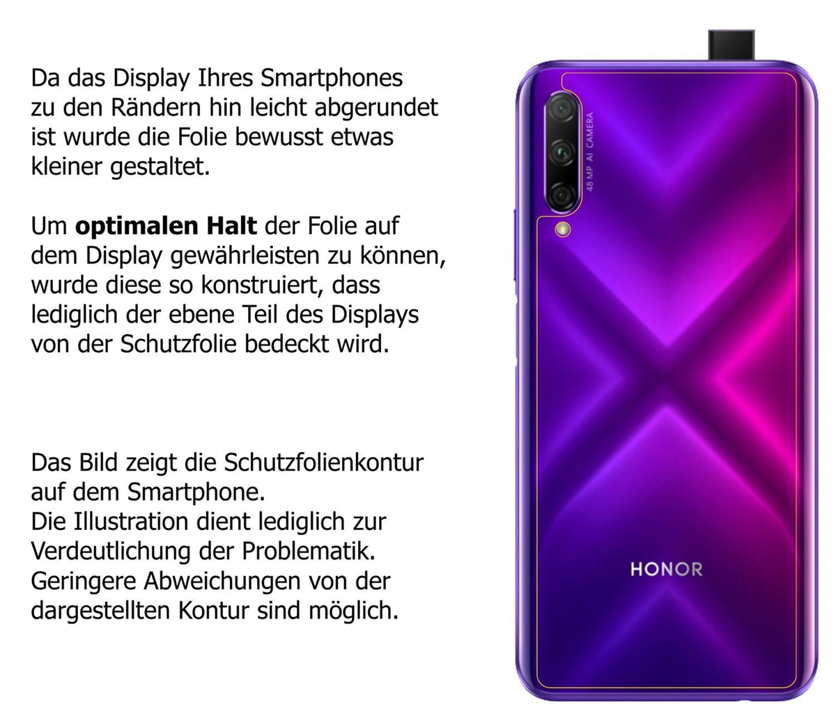 5x Schutzfolie klar für Honor 9X Pro Rückseite Dis (5)