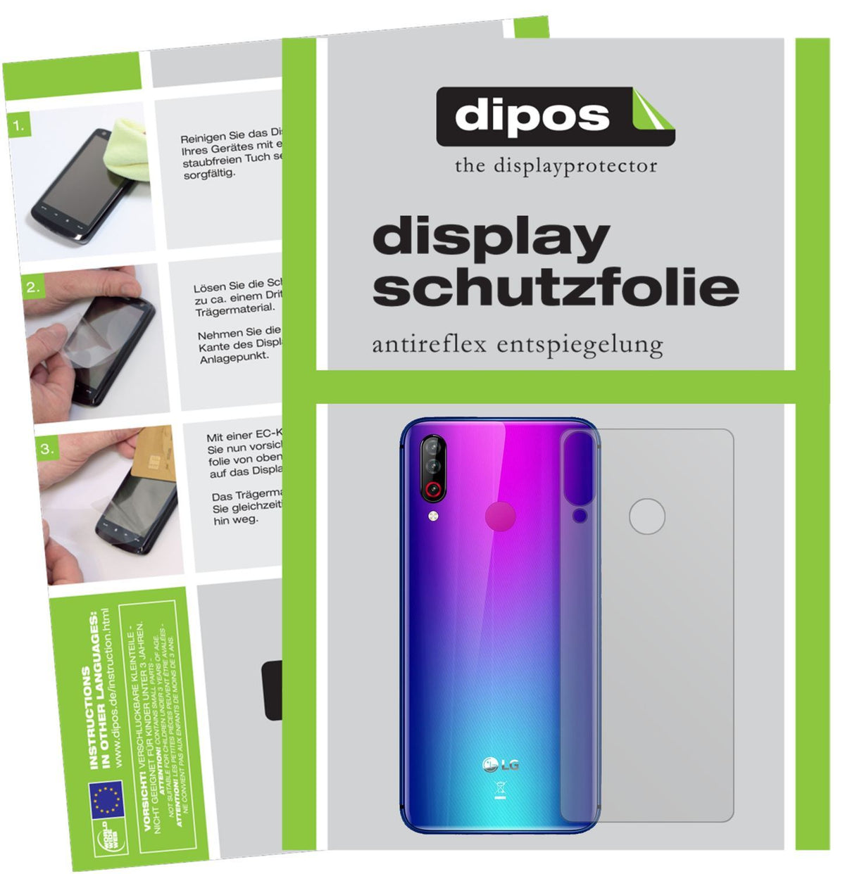 5x Schutzfolie matt für LG W30 Rückseite Display-S (1)