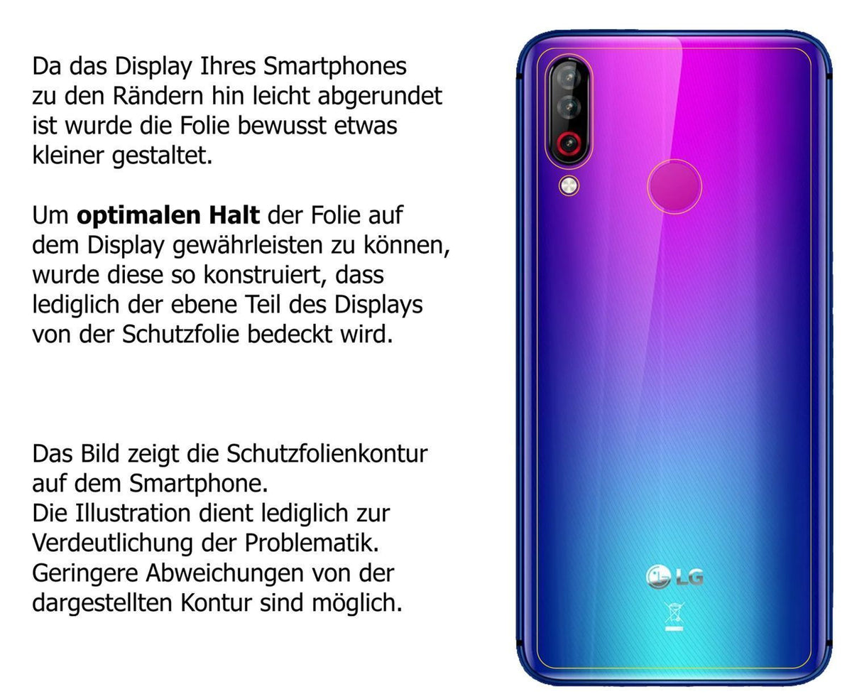 5x Schutzfolie matt für LG W30 Rückseite Display-S (6)