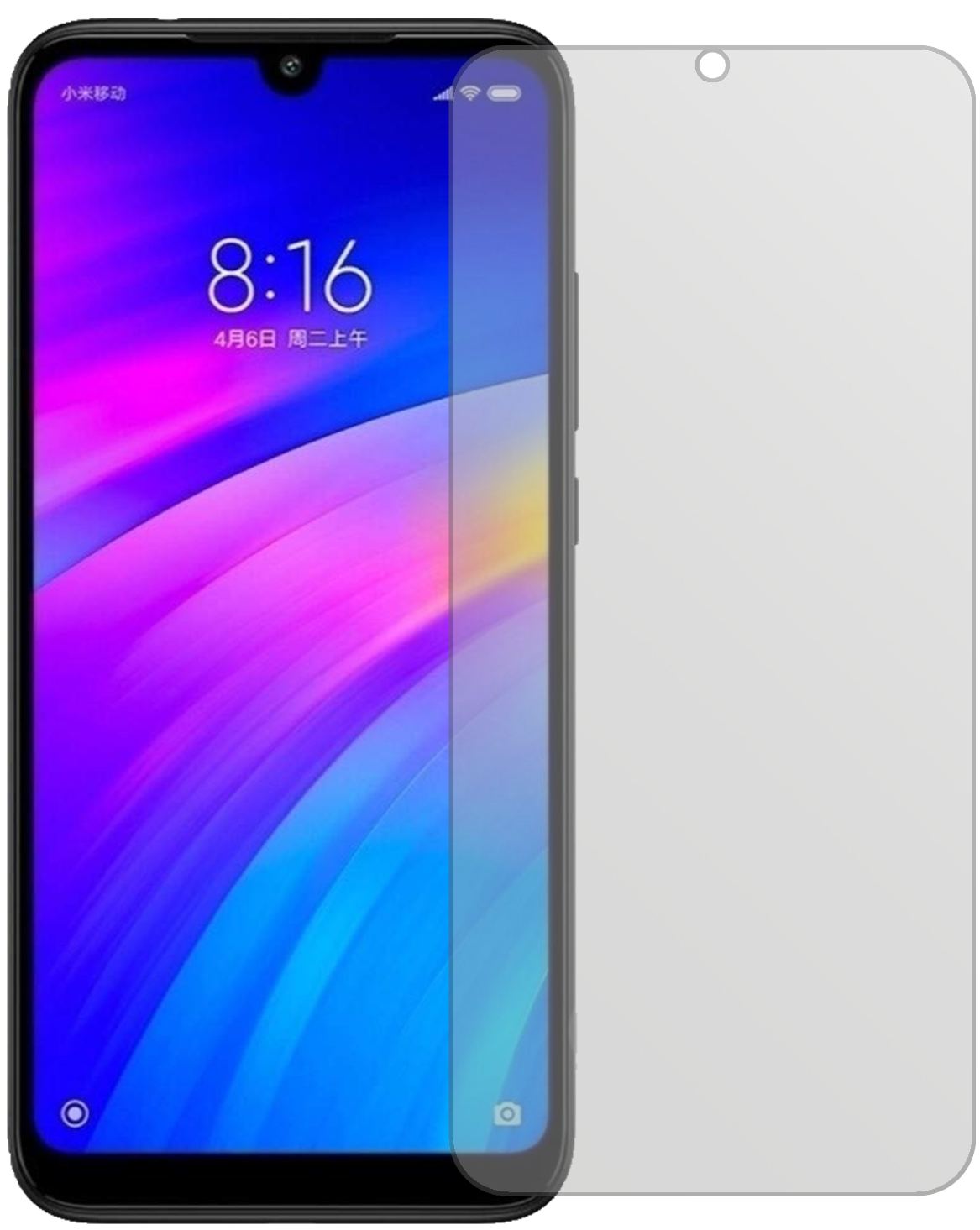 1x Schutzfolie matt für Xiaomi Redmi 7 Display-Sch (2)