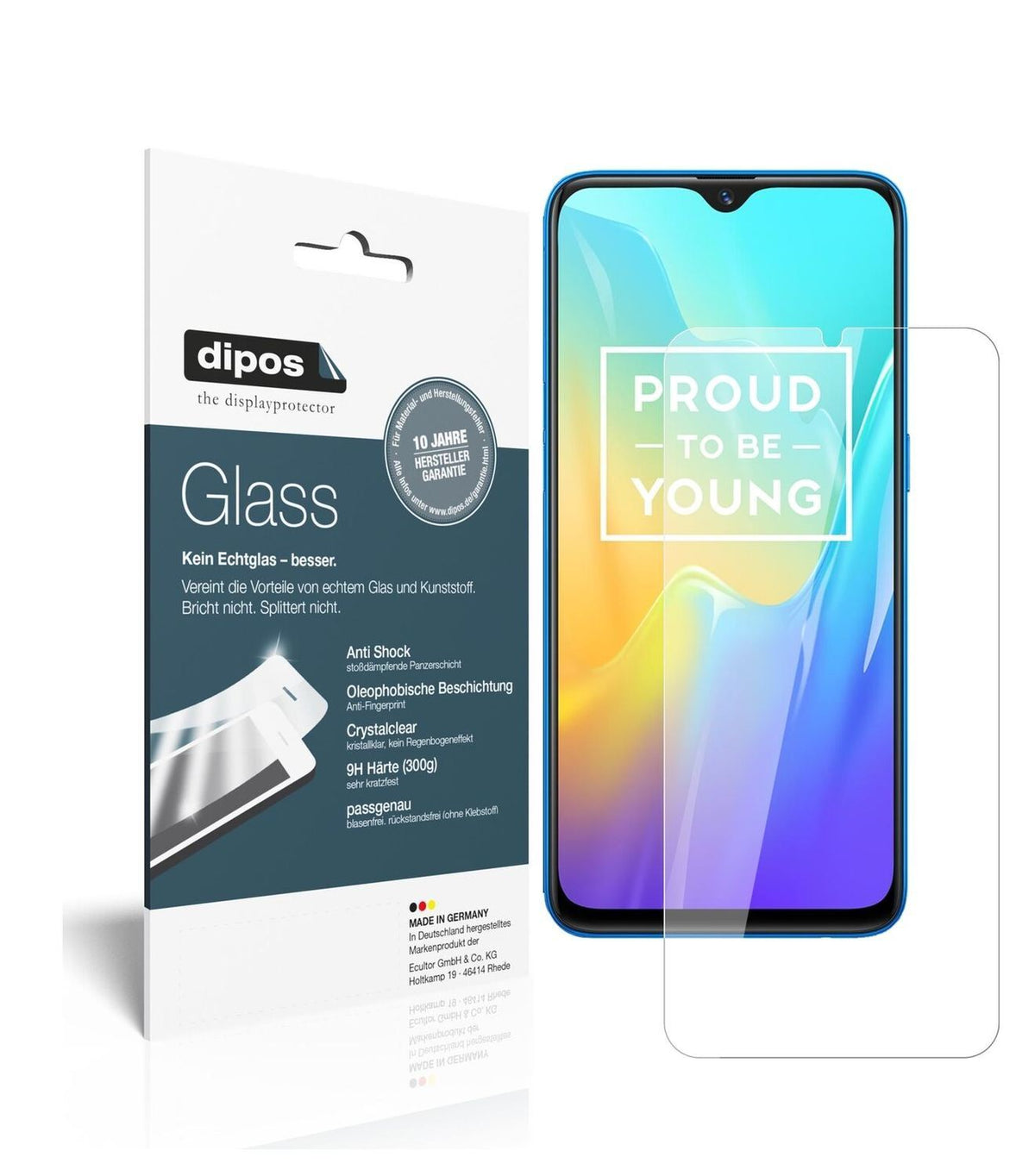 1x 9H Schutzfolie für Oppo Realme U1 Panzerfolie (2)