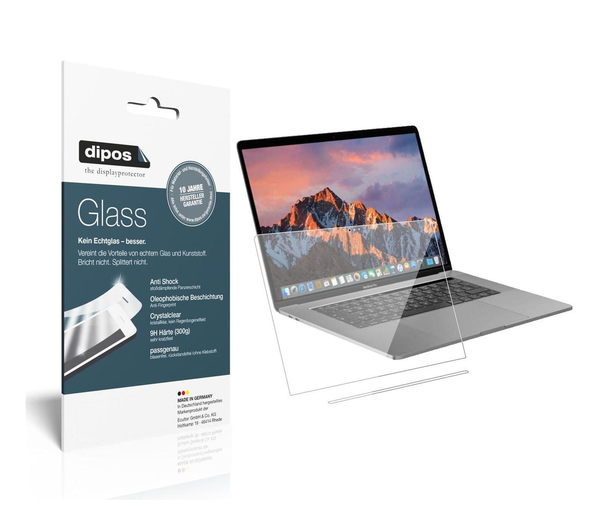1x 9H Schutzfolie für Apple MacBook Pro 13 Zoll (2 (2)