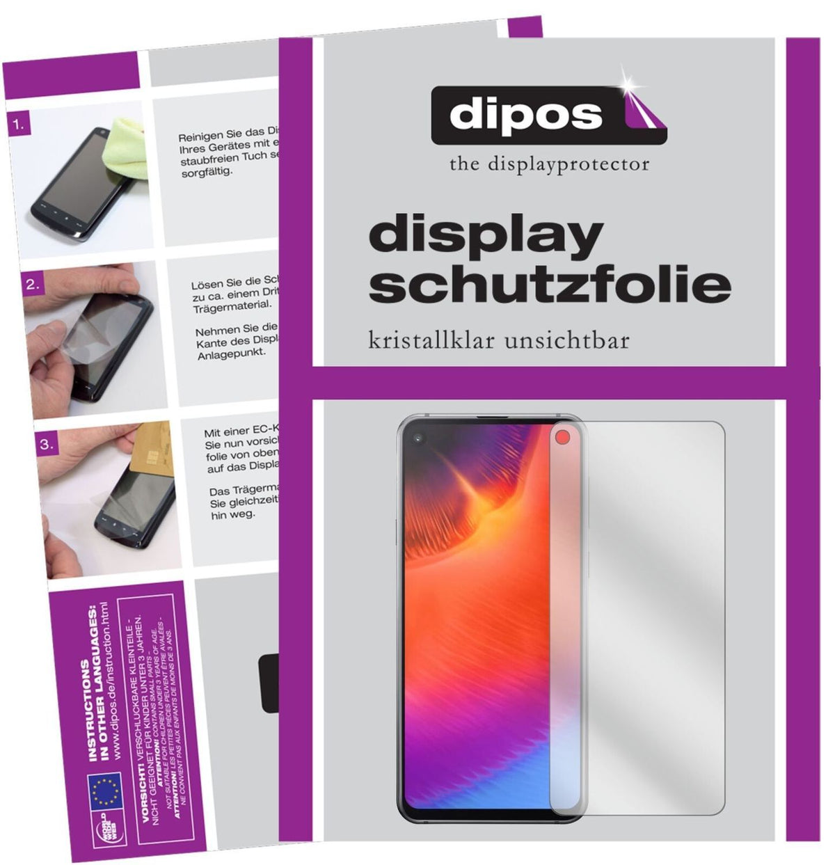 5x Schutzfolie klar für Samsung Galaxy A60 Display (2)