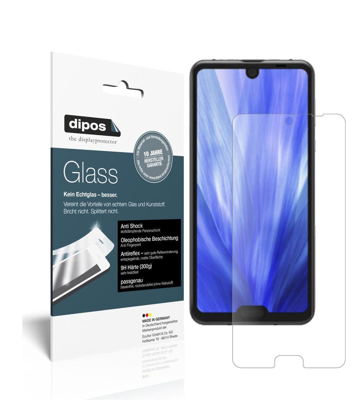 1x 9H Schutzfolie matt für Sharp Aquos R3 Panzerfo (2)