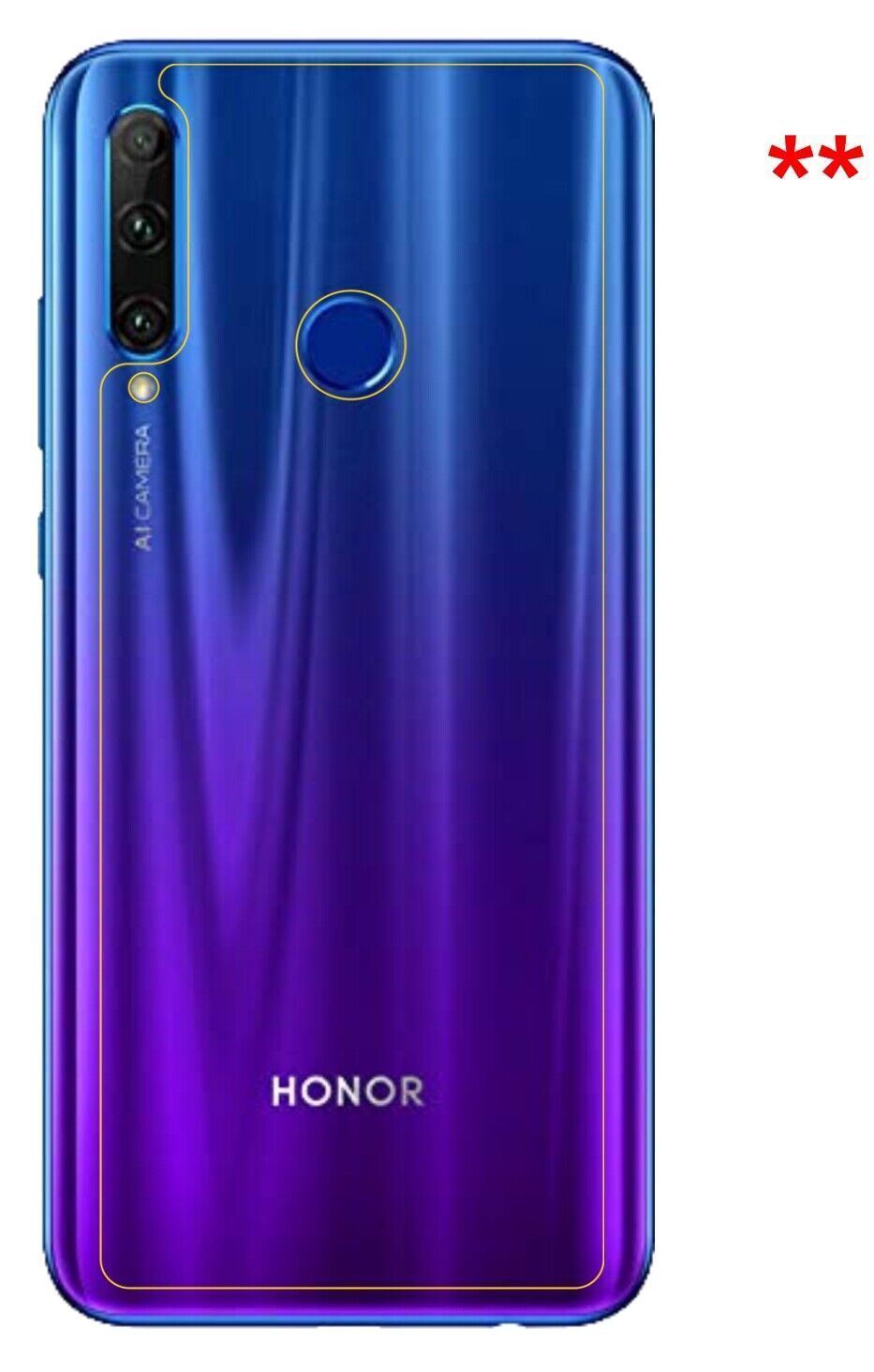 5x Schutzfolie matt für Honor 20 lite Rückseite Di (6)