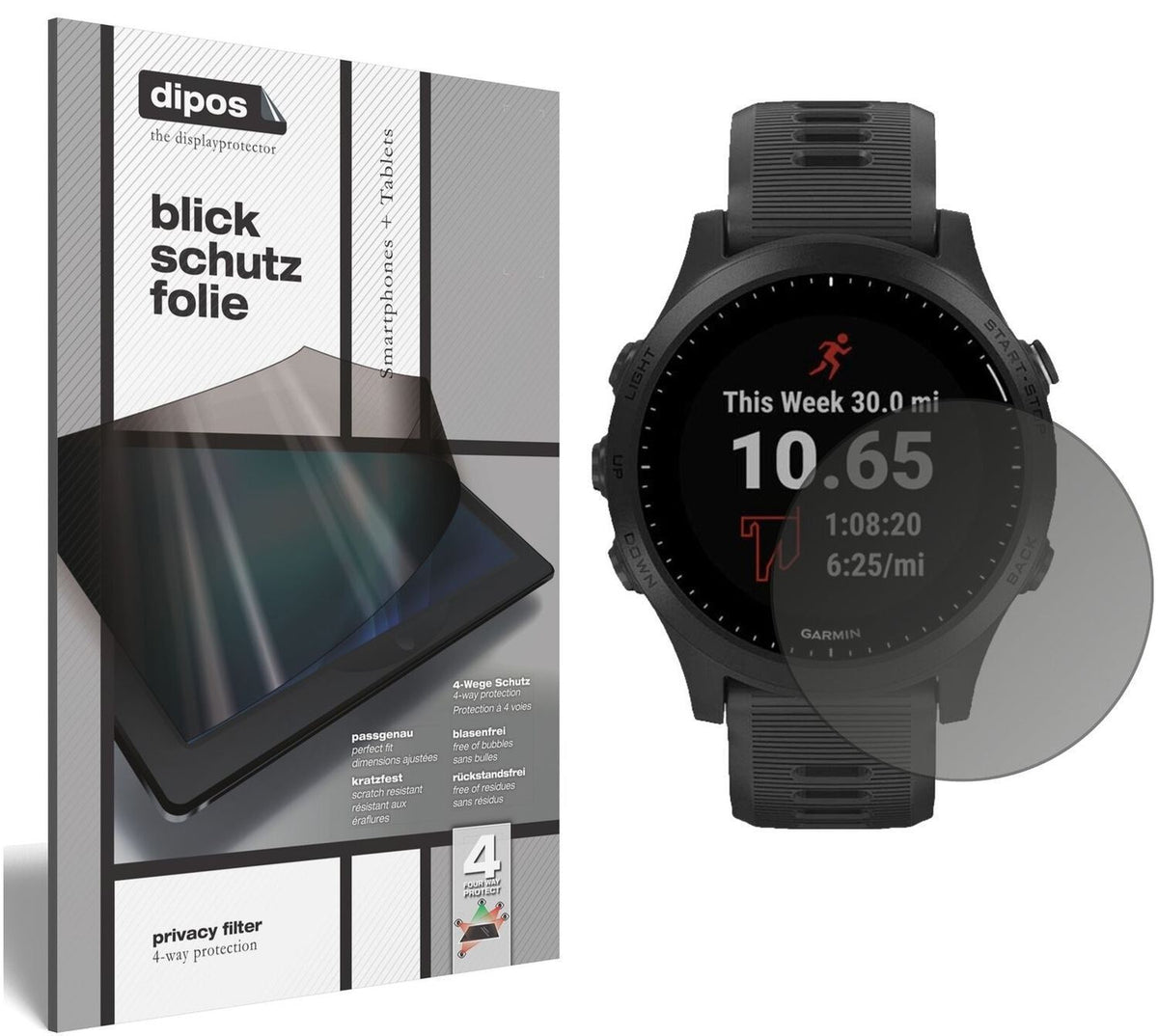 Blickschutzfolie für Garmin Forerunner 245 matt Sc (2)