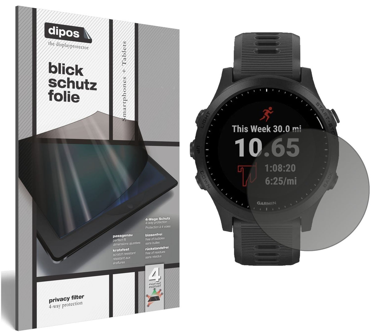 Blickschutzfolie für Garmin Forerunner 245 Music m (1)