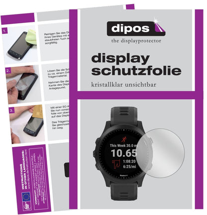 6x Schutzfolie klar für Garmin Forerunner 245 Disp (1)