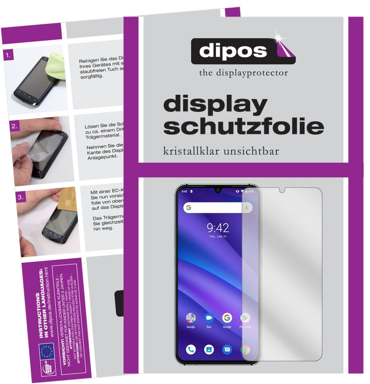 6x Schutzfolie klar für Umidigi A5 Pro Display-Sch (1)