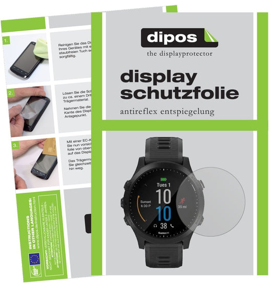 2x Schutzfolie matt für Garmin Forerunner 945 Disp (1)