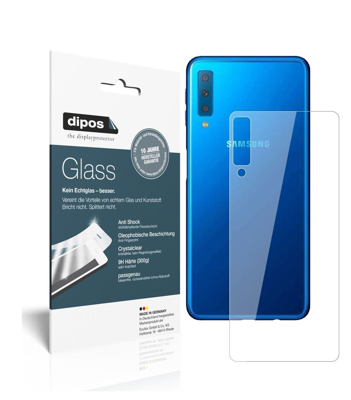 1x 9H Schutzfolie für Samsung J4 Core (2018) Rücks (2)