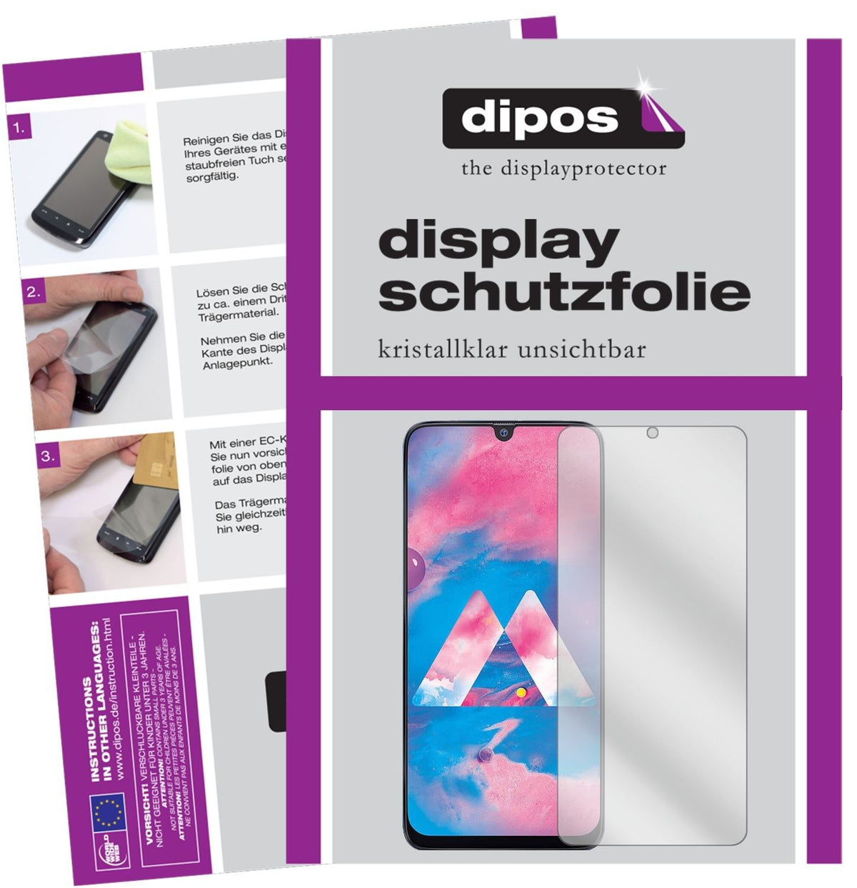 2x Schutzfolie klar für Samsung Galaxy M30 Display (1)