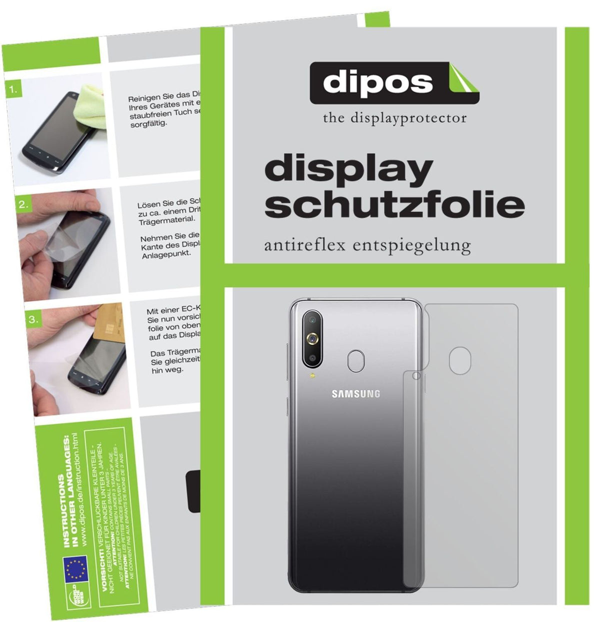 5x Schutzfolie matt für Samsung Galaxy A8s Rücksei (2)