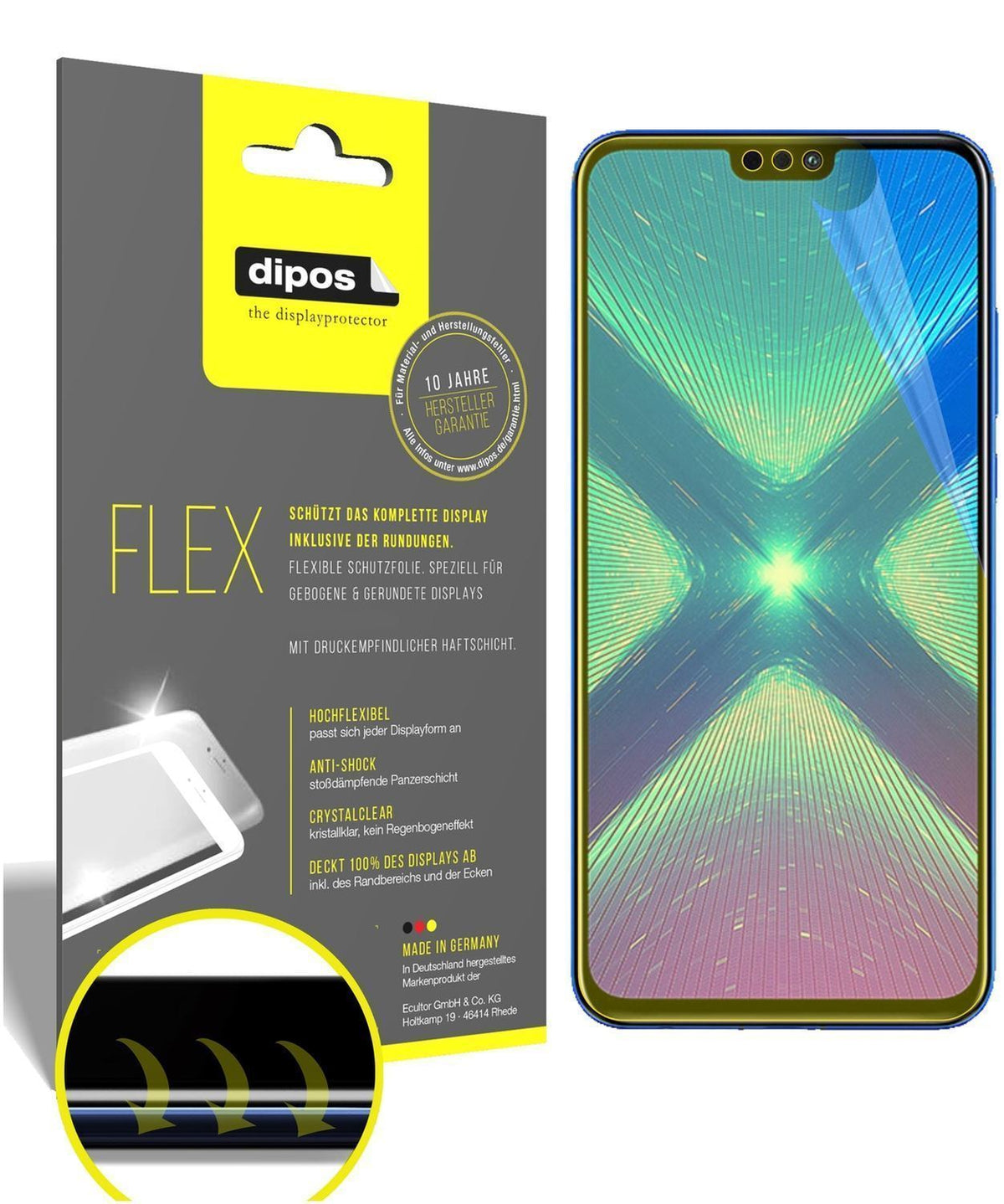 3x 3D Full Cover Schutzfolie für Honor View 10 Lit (1)