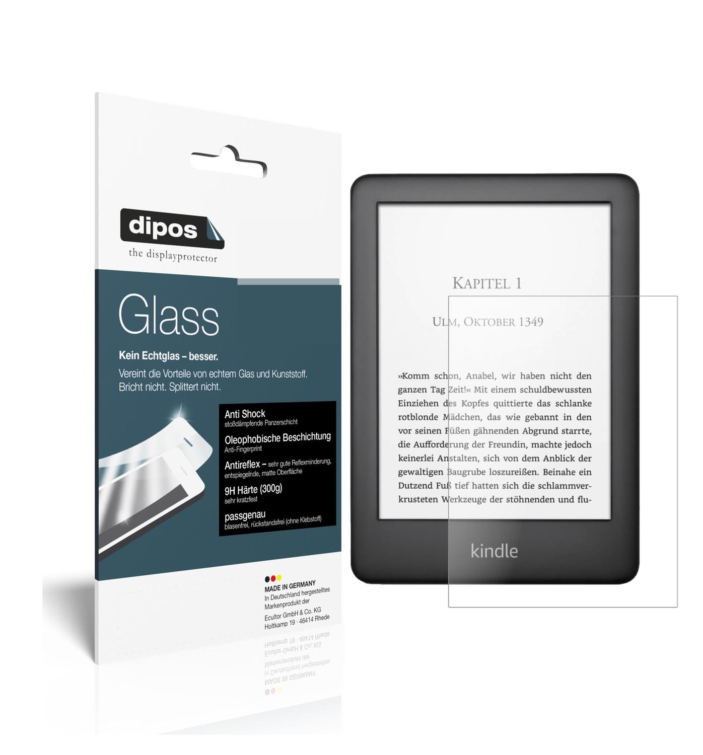 2x 9H Schutzfolie matt für Amazon Kindle E-Reader  (1)