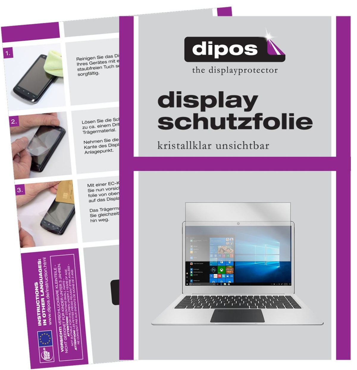 2x Schutzfolie klar für Trekstor Primebook P14B Di (1)