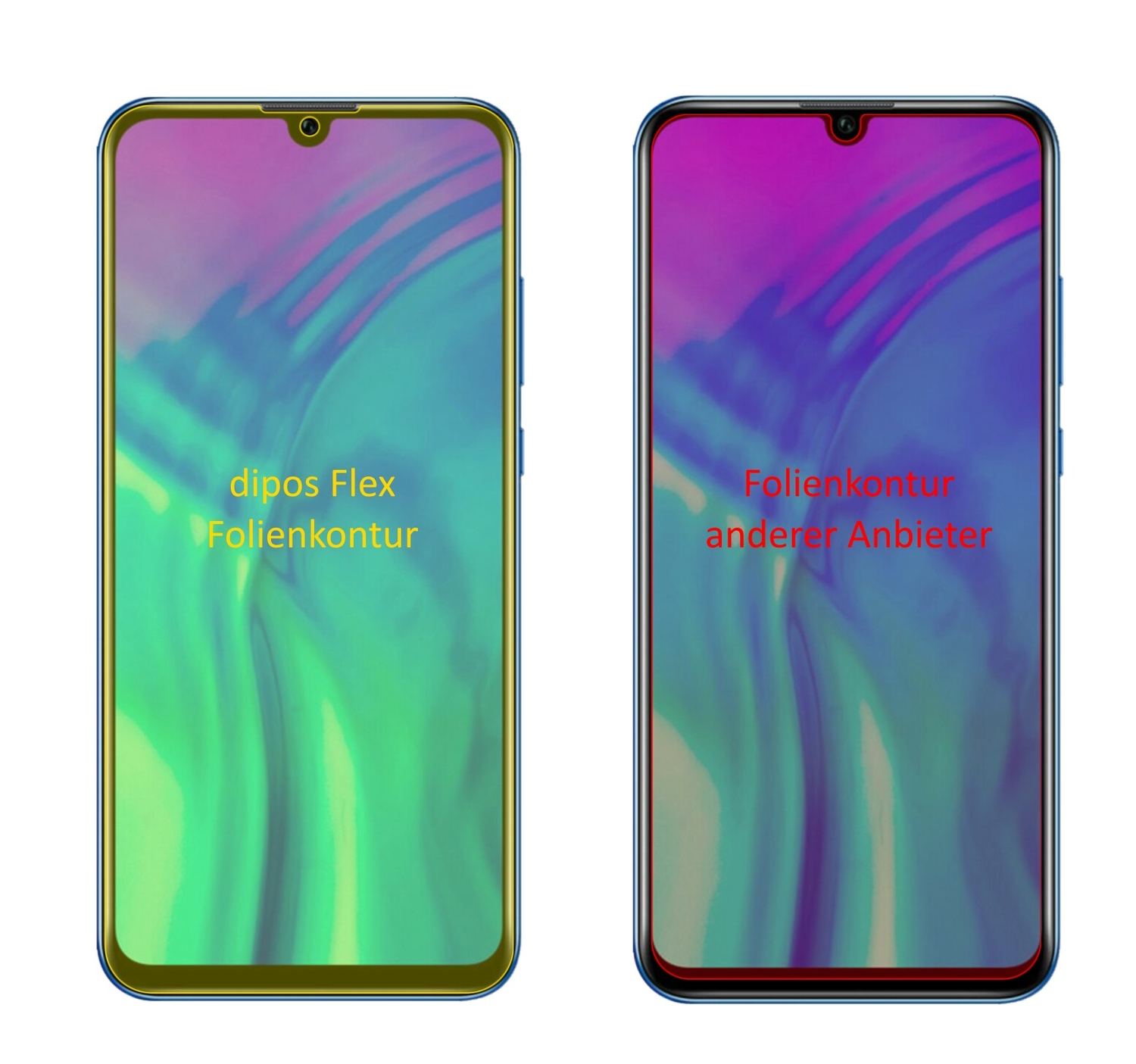 3x 3D Full Cover Schutzfolie für Honor 20i (2)