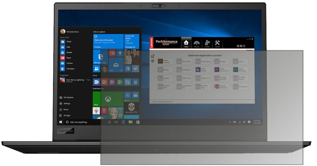 Blickschutzfolie für Lenovo ThinkPad P1 matt Schut (2)