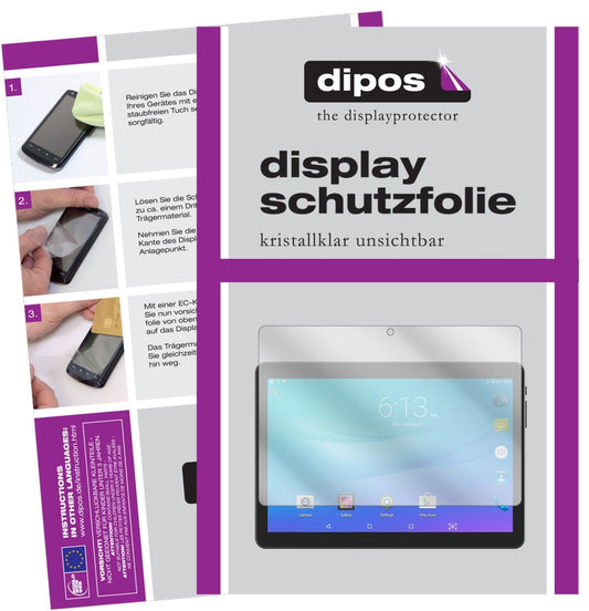 2x Schutzfolie klar für Lectrus 10.1 Zoll Tablet D (1)