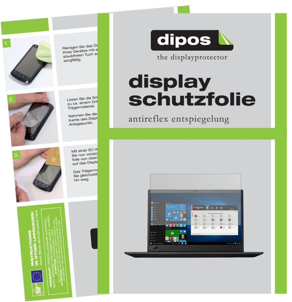 2x Schutzfolie matt für Lenovo ThinkPad P1 Display (1)