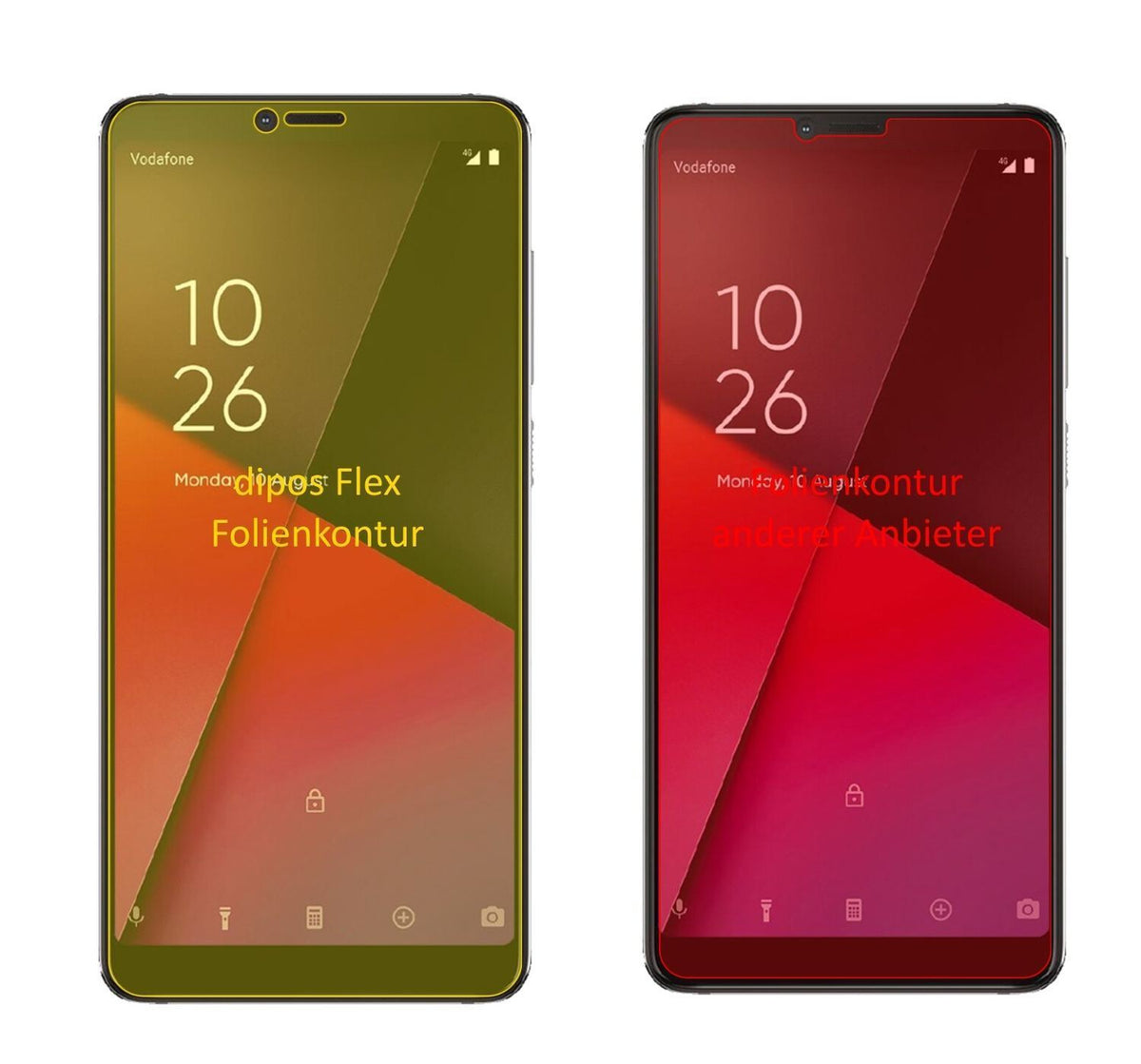 3x 3D Full Cover Schutzfolie für Vodafone Smart X9 (2)