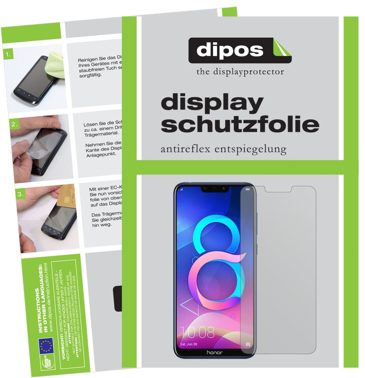 2x Schutzfolie matt für Honor 8C Display-Schutzfol (1)