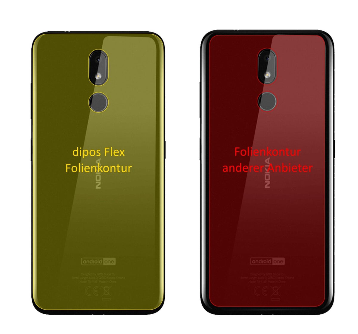 3x 3D Full Cover Schutzfolie für Nokia 3.2 Rücksei (2)