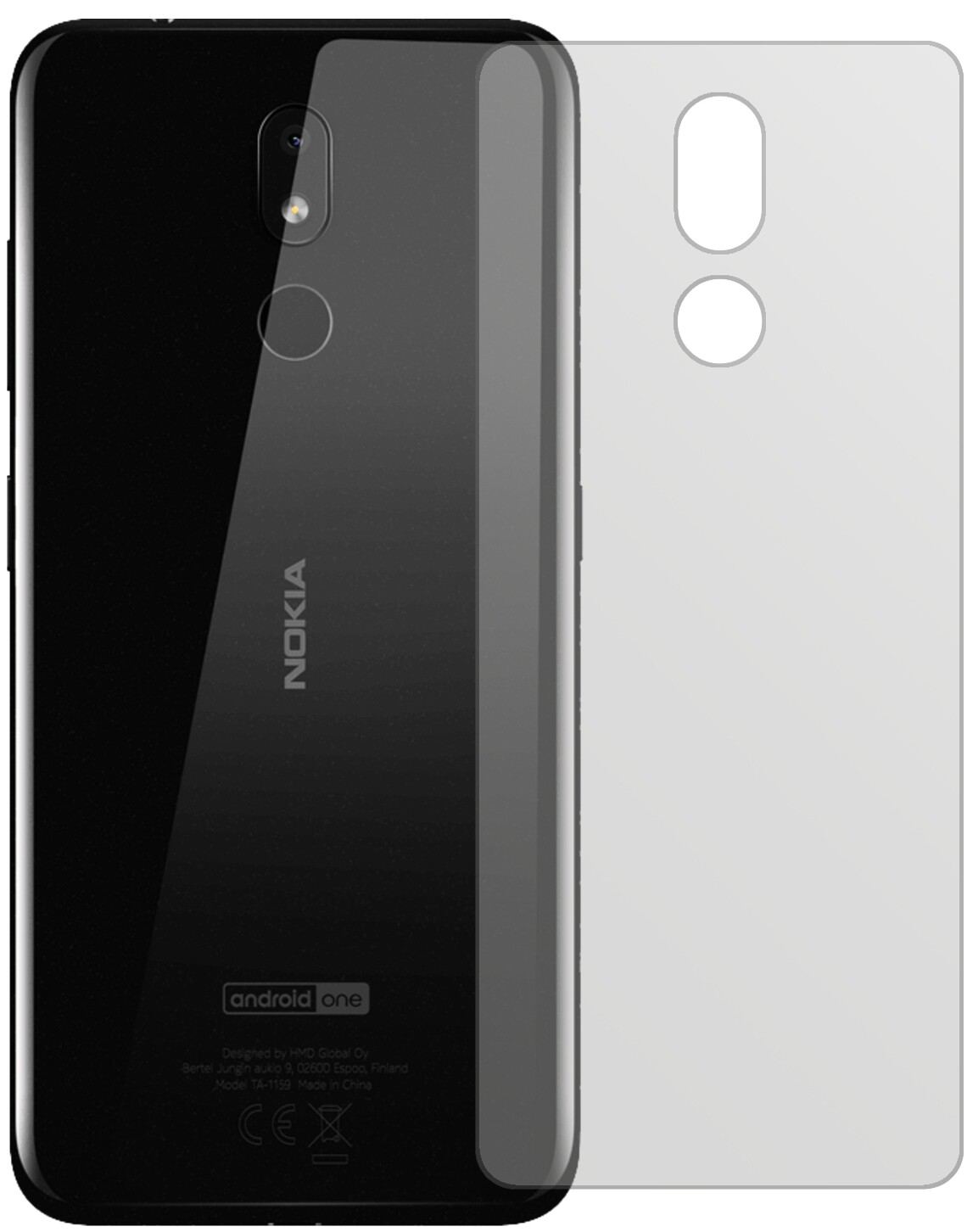 6x Schutzfolie matt für Nokia 3.2 Rückseite Displa (2)
