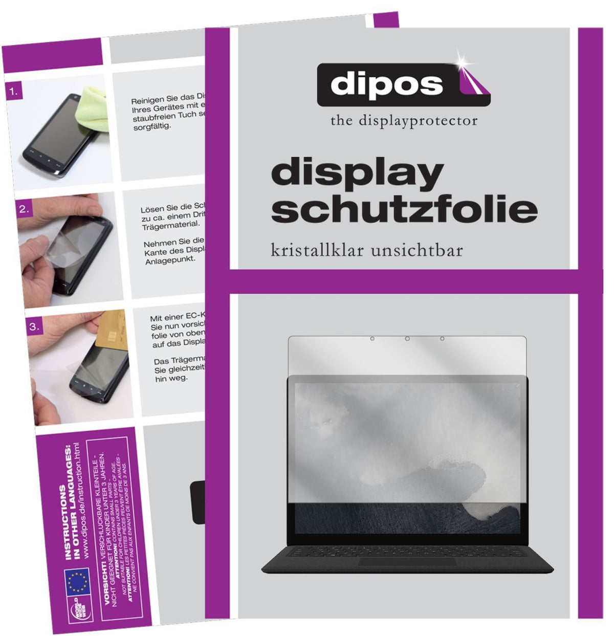 2x Schutzfolie klar für Microsoft Surface Laptop 2 (1)