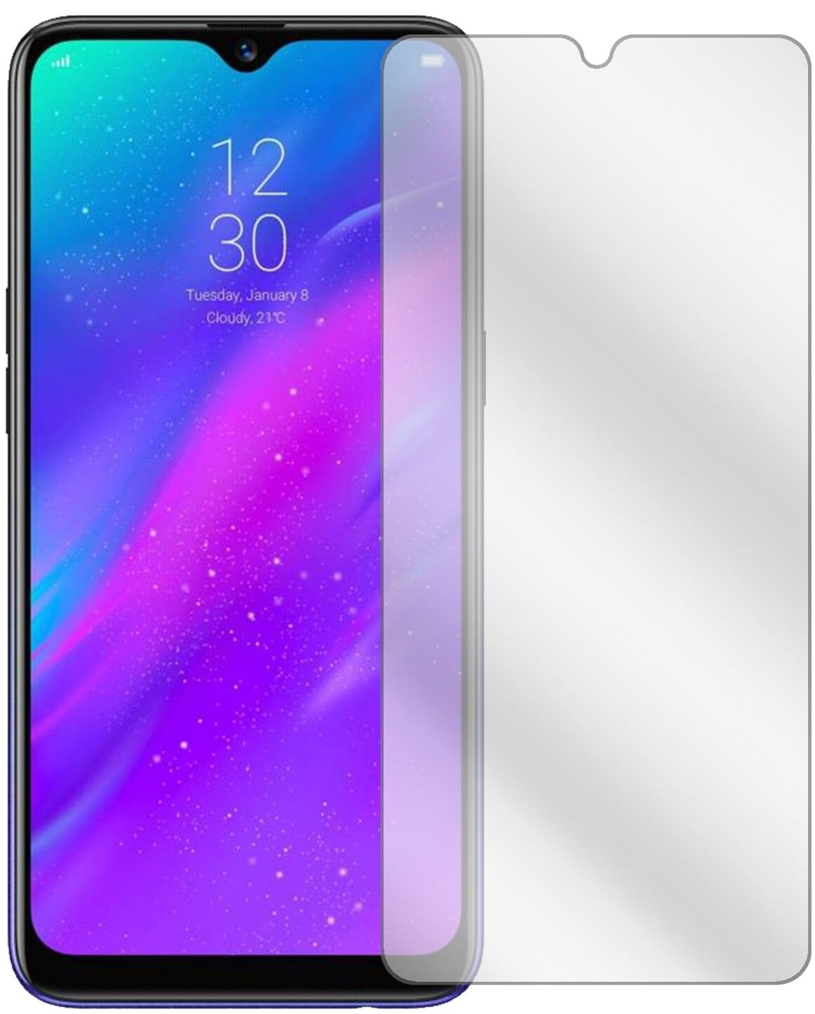 6x Schutzfolie klar für Oppo Realme 3 Display-Schu (2)
