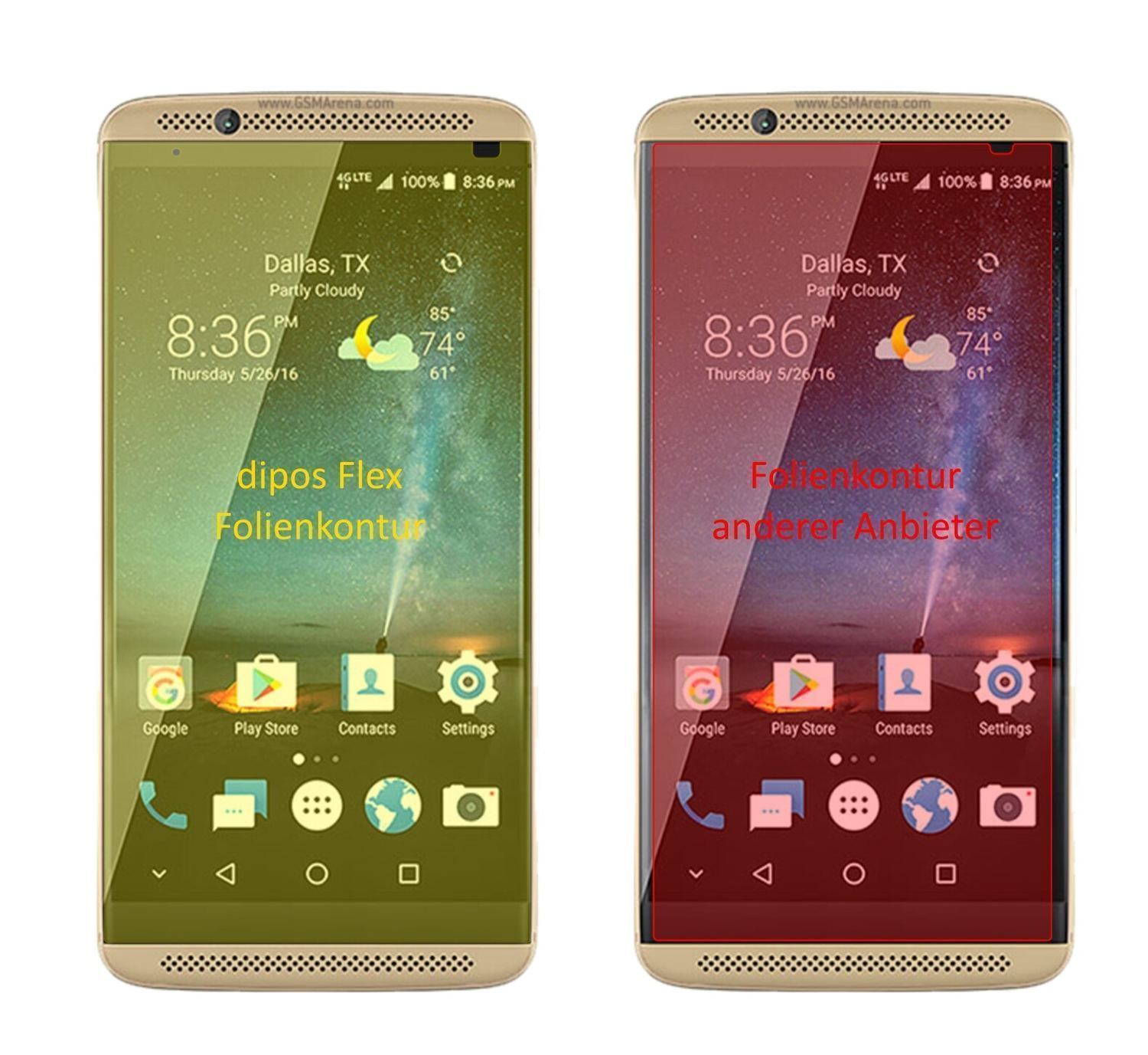 3x 3D Full Cover Schutzfolie für ZTE Axon 7 mini (2)