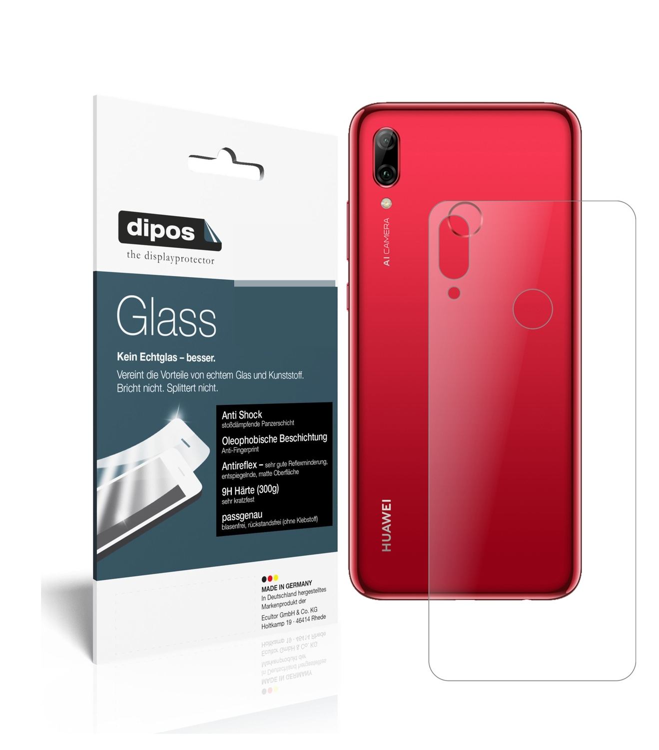 2x 9H Schutzfolie matt für Huawei Nova Lite 3 Rück (1)