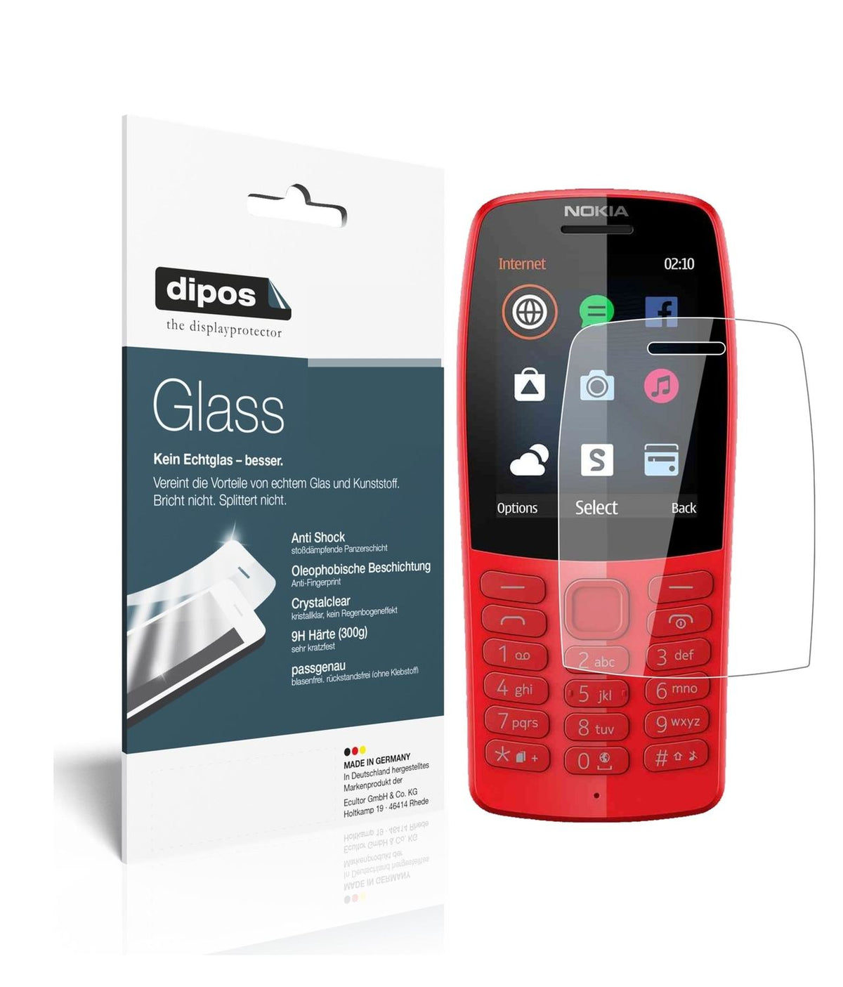 2x 9H Schutzfolie für Nokia 210 Panzerfolie (1)