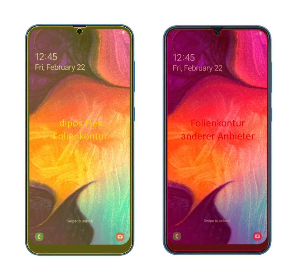 3x 3D Full Cover Schutzfolie für Samsung Galaxy A4 (2)