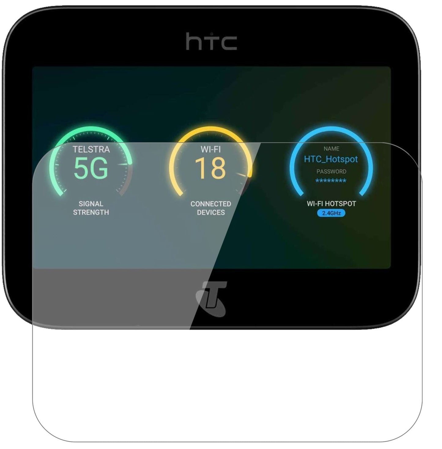 2x 9H Schutzfolie für HTC 5G Hub Panzerfolie (2)