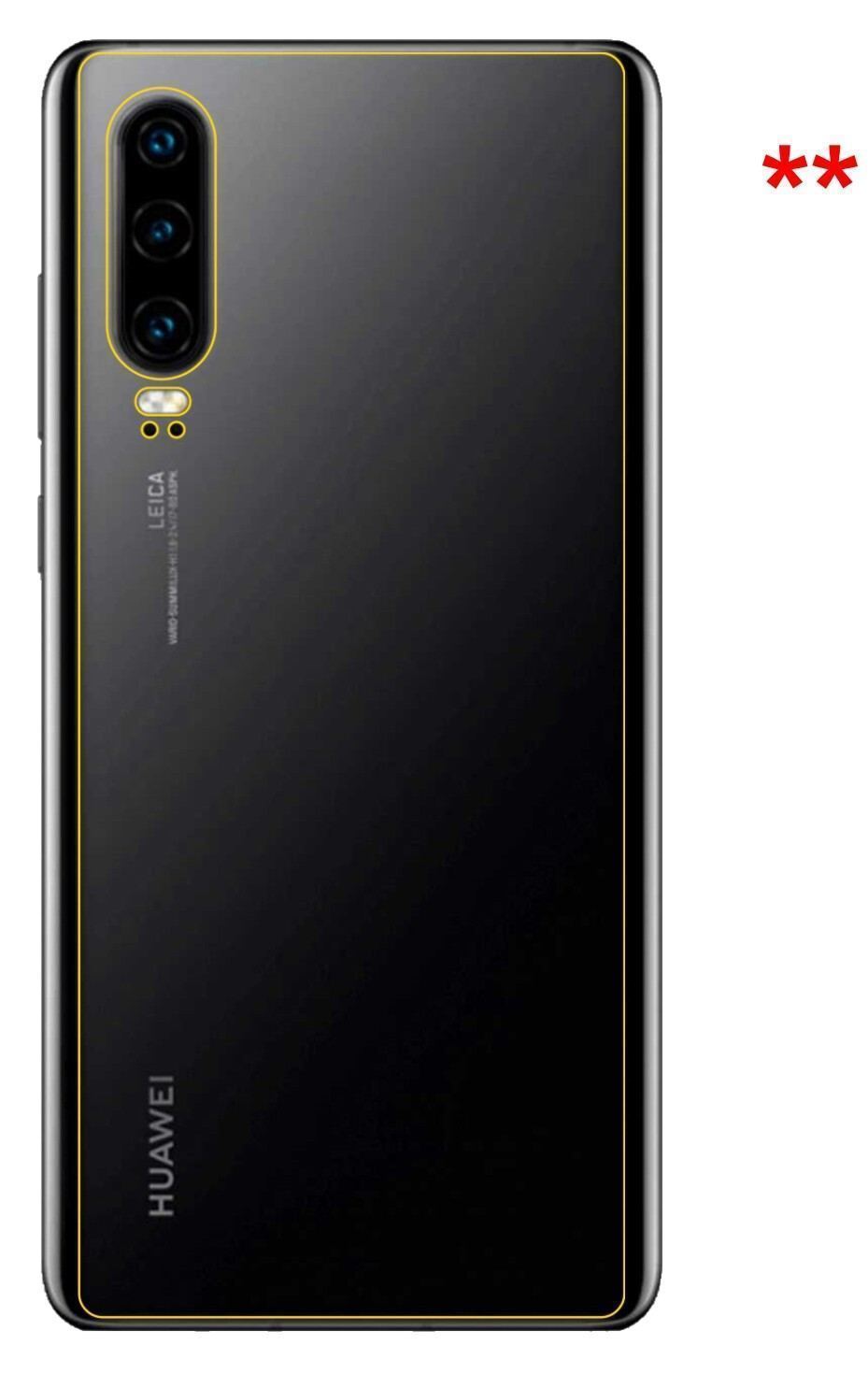 2x Schutzfolie klar für Huawei P30 Rückseite Displ (5)