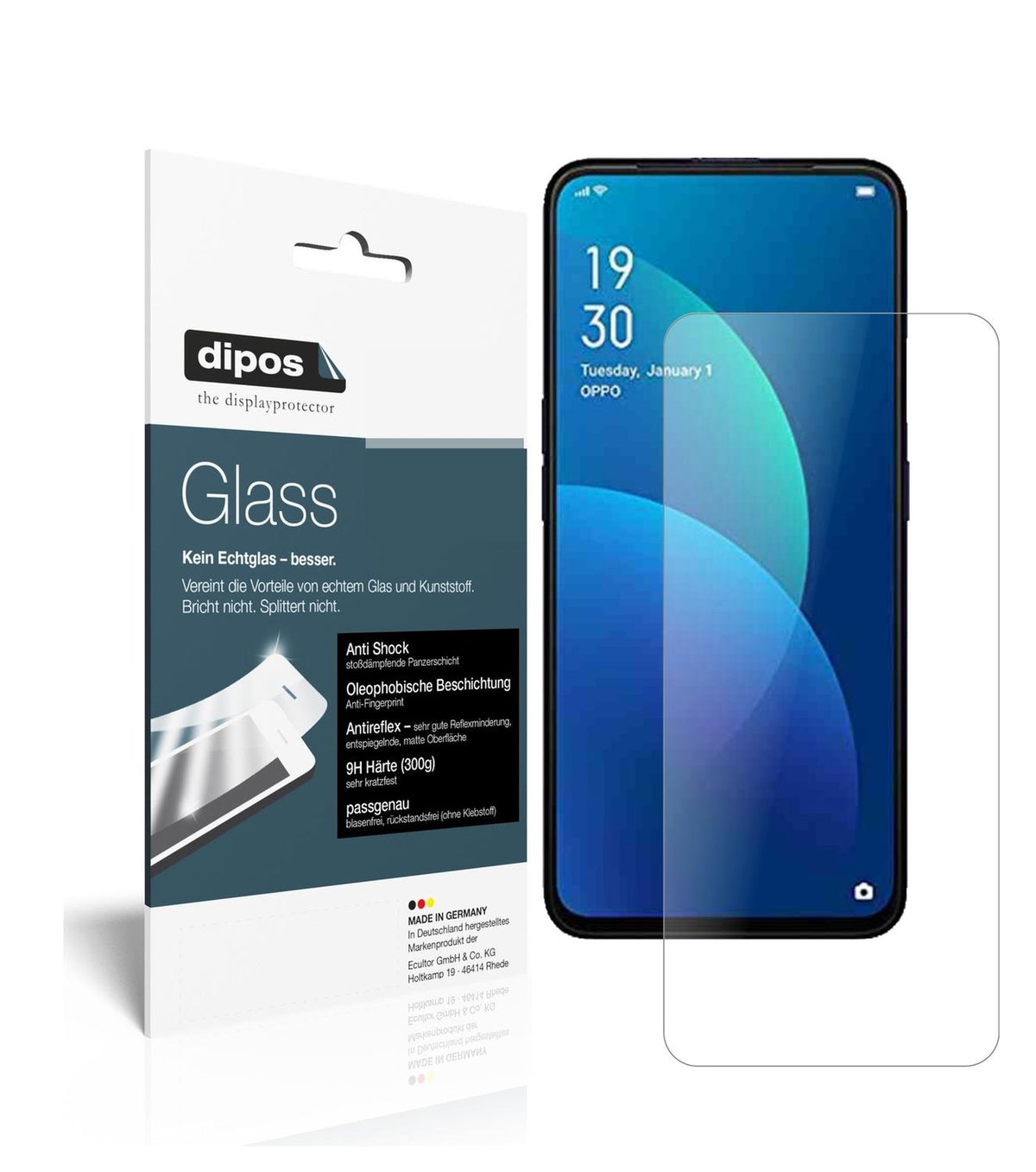 2x 9H Schutzfolie matt für Oppo F11 Pro Panzerfoli (1)