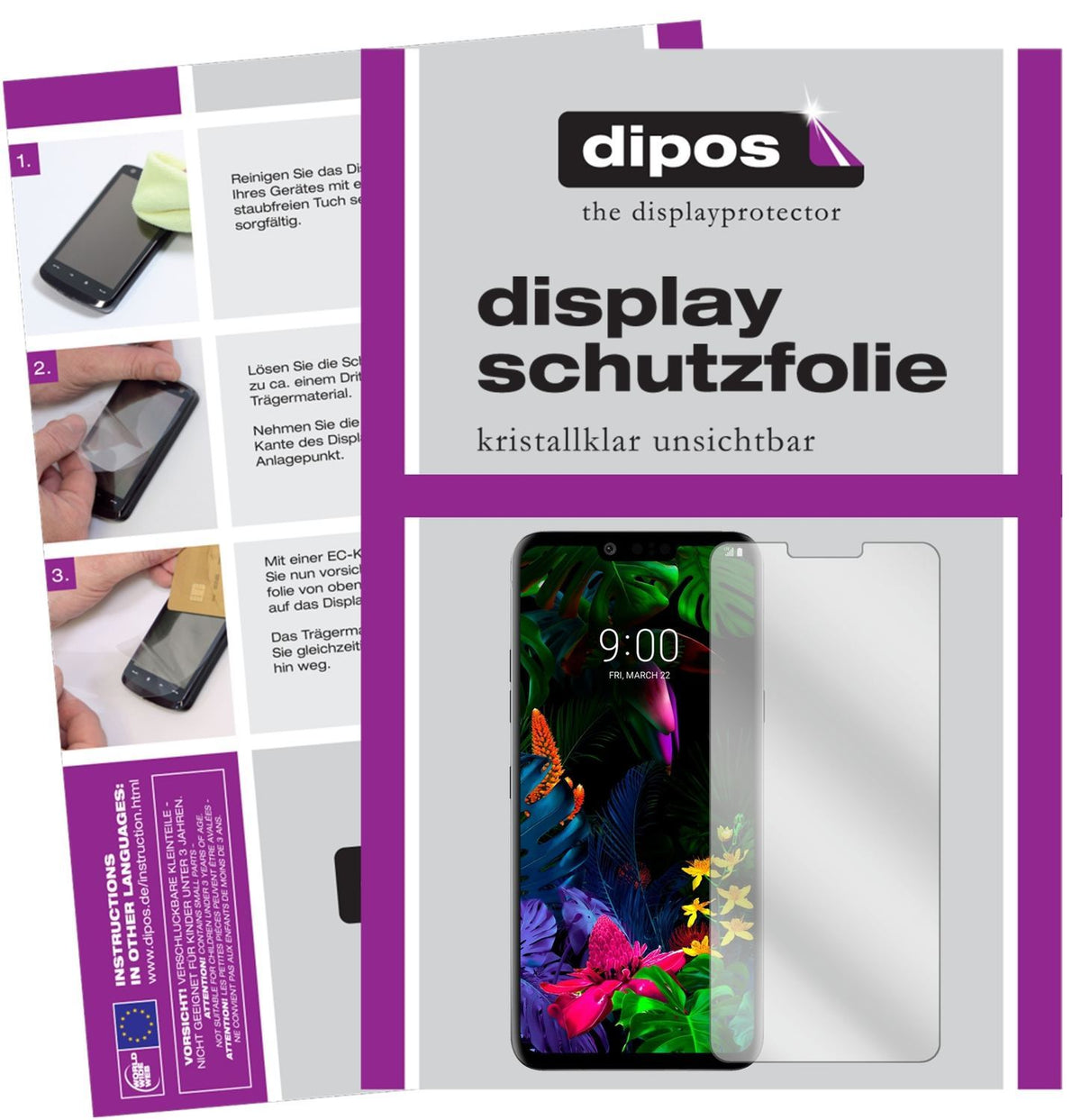 6x Schutzfolie klar für LG G8 ThinQ Display-Schutz (1)