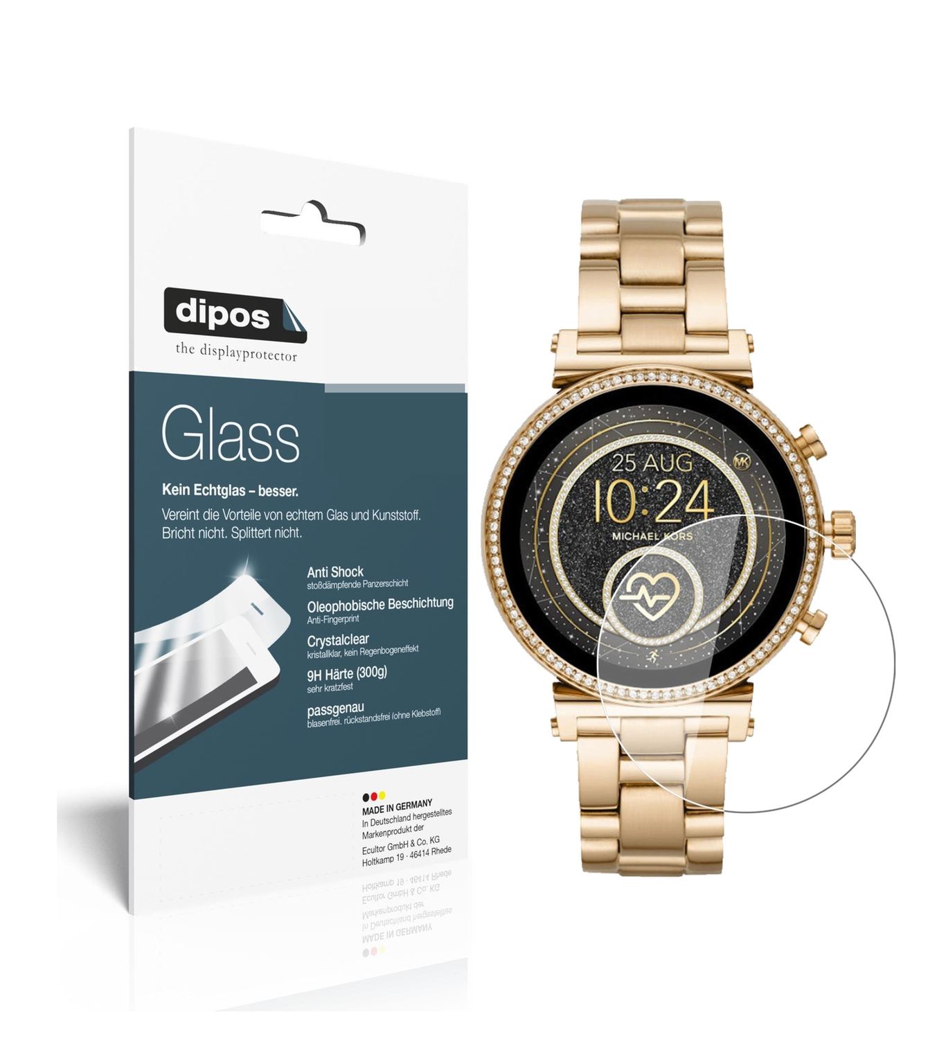 2x 9H Schutzfolie für Michael Kors Sofie 2.0 Smart (1)